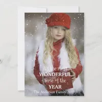 Most Wonderful Christmas Add Your Own Photo Holiday Card