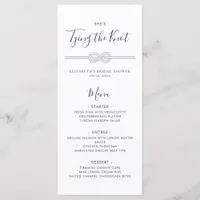 Nautical Tying the Knot White Navy Bridal Shower Menu
