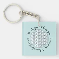 Flower of Life Ho'oponopono Keychain