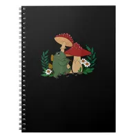 Cute Frog Playing Flute Cottagecore  Goblincore Ae Notebook