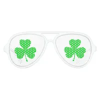 St Patricks Day Shamrock Aviator Sunglasses