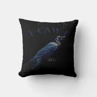 Crow, F-Caw-F Funny Bird Creative Casual Throw Pillow