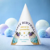 Twins Boys' Ice Cream Birthday Party Favor Box Party Hat