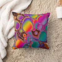 Groovy Color Burst Throw Pillow