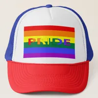 LGBT Pride Rainbow Flag Trucker Hat