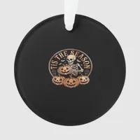 Tis Season Snowmobile Red Plaid Ornament