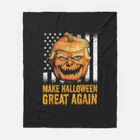 Funny Usa Trumpkin Make Halloween Great Again Fleece Blanket