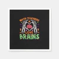 Math Brain Heart Skeleton Hand Zombie Halloween Napkins