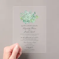 Sensational Succulents Wedding Invitations