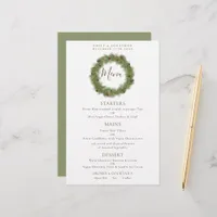 Budget Pine Cone Wreath Christmas Wedding Menu