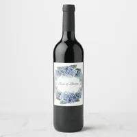 Forget-Me-Not Flowers Watercolor Elegant    Wine Label