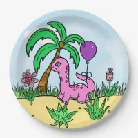 T-Rex Dinosaur Themed Birthday Plates