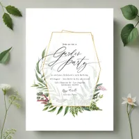 Elegant Botanical Herbarium Greenery Garden Party Invitation