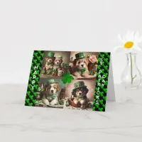 Cute Irish Puppies Happy St Patrick's Day  Card