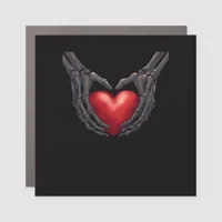 Skeleton Hand Heart Car Magnet