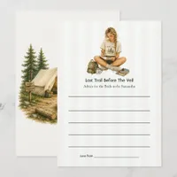 Last Trail Before the Veil Camping Bachelorette Advice Card