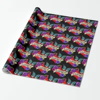 I Love You | Valentine's Day Heart and Rose   Wrapping Paper