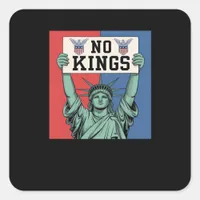 No Kings Classic Patriotic Style Square Sticker