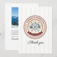 Powder & Prosecco Ski Club Thank You Photo Card