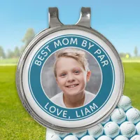 Best Mom By Par Custom Photo Name Golf Ball Marker Golf Hat Clip