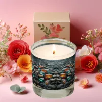 Glassy Colorful Stones Scented Candle