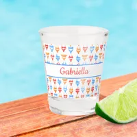 Beach Pool Party Personalized Name Bachelorette Shot Glass