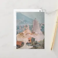 Surreal Ice Cream Town Collage Postcard