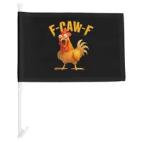 F-Caw-F Chicken Classic Retro Style Car Flag