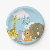 Jungle Animals Themed Its a Boy Baby Shower Paper Plates