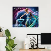 Aquarius, The Water Bearer Goddess Poster