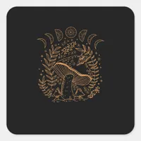 Academia Goblincore Cottagecore Aesthetic Witchy M Square Sticker