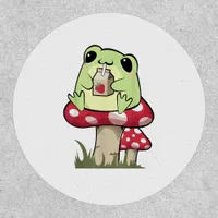 Mushroom Frog Goblincore Mycology Creative Style Patch