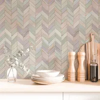 Pastel Chevron Marble Tile Wallpaper