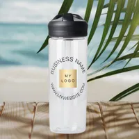 Name business logo website water bottle