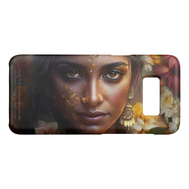 Glittering Indian Bride Face Wall of Flowers Case-Mate Samsung Galaxy S8 Case