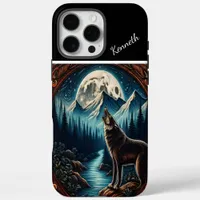 Wolf's Moonlight Serenade iPhone 16 Pro Max Case