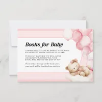 Books for Baby Pink Baby Shower Card