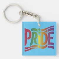 Rainbow Pride Typographic - Bold LGBTQ+ Statement Keychain