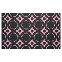 Cute Black & Pink Abstract Geometric Pattern Fabric