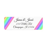 Rainbow LGBT Pride Script Return Address Labels