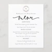 PAPER Logo Script Corporate Christmas Party Menu