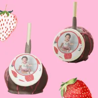 Photo Berry First Strawberry Birthday Party Cake Pops