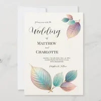 Ethereal Beauty Soft Tone Whimsical Pastel Leaves