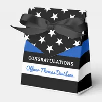 Police Graduation Party Personalize Thin Blue Line Favor Boxes