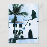 White wall Buildings at Funchal Portugal Postcard