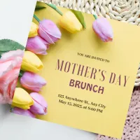 Yellow Modern Women's Day Brunch Invitation