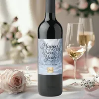 New Year winter wonderland business logo Wine Label