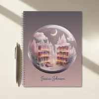 Enchanted Library Notebook with Pastel Bookshelves