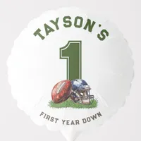 1st Birthday First Year Down American Football Balloon