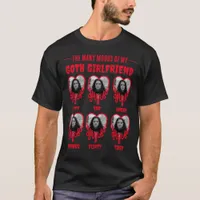 Goth Girlfriend Many Moods Red Heart Photo T-Shirt